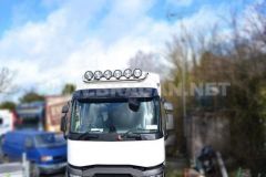 To Fit New Renault T Range High Cab Long Haul Roof Light Bar + Round Spot Lamps