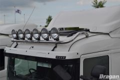 To Fit Scania P G R Series Pre 2009 Standard Sleeper Cab Roof Light Bar + 9" Spots