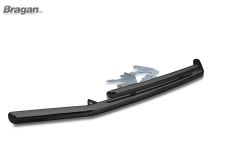 Double Spoiler Bar BLACK + White Slim LEDs x2 For Ford Ranger 2012 - 2016