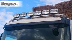 To Fit 2013+ Volvo FH4 Low Standard Sleeper Cab Roof Bar + Jumbo Spots X6