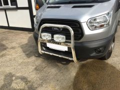 To Fit 2014+ Ford Transit MK8 Front Abar + Jumbo Spots x2