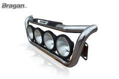 To Fit Scania 4 Series Grill Light Bar D + Round Spot Lamps + Step Pad + Side LEDs