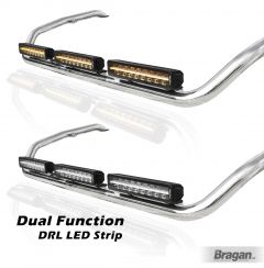 Roof Bar Type C + 17" Night Blazer LED Spot Bars x3 For DAF XF 106 2013+ Super Space Cab