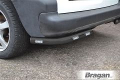 Rear Corner Bars + LED For Vauxhall Opel Vivaro 2014 - 2019 BLACK