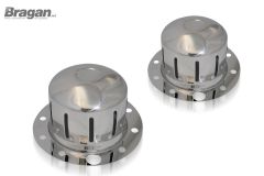 Inner Cones + Fixing Rings for 22.5" Rear Wheel Axle Pair Stainless Steel Cover