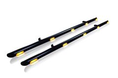 Black Side Bars + Amber LEDs For Citroen Berlingo LWB 2008 - 2016