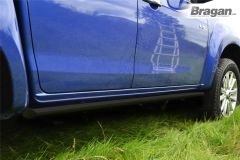 Side Bars - BLACK For Isuzu D Max Rodeo 2002-2007 Tapered Ends
