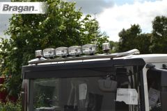 Roof Light Bar + Jumbo LED Spots x4 + Amber Beacons For Scania New Generation P, G & XT Series