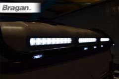 BLACK Roof Light Bar  + LEDs + LED Spot Bar For 2017+ Scania New Gen R & S Series Normal Cab
