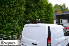 Rear Roof Bar + Multi-Fucntion LEDs + Spots For Ford Transit Tourneo Connect 14+ BLACK
