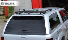 Rear Roof Bar + LEDs + Beacon + Spots For 2012 - 2016 Ford Ranger - BLACK