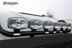 Roof Bar + Slim LEDs For MAN TGX 2015-2023 Euro6 XXL Cab - BLACK