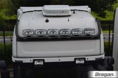 Roof Light Bar + Spots + Slim LED + Clear Beacons For Scania 4 Series Topline Truck - BLACK