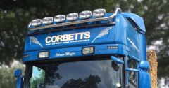 Roof Bar + LED Jumbo Spots For Scania 4 Series Topline Truck LED Accessories
