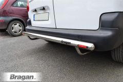 Rear Bumper Bar Guard Protector + LEDs For 2010+ Fiat Doblo