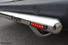 Rear Back Bumper Guard Bar + LED For 2007-2014 Nissan Qashqai