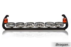 Roof Bar + Spots x6 + Beacons For Scania PGR Series Pre 2009 Topline Top - BLACK