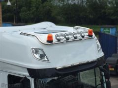 To Fit DAF XF 106 2013+ Super Space Cab Roof Light Bar - Type C + Flush LEDs x7 + LED Spots x4 + Amber Lens Beacons x2