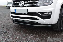 Double Spoiler Bar + Slim LEDs For Volkswagen Amarok 2010 - 2016 BLACK