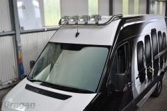 Roof Bar + Jumbo LED Spots Lamps For Iveco Daily 2014+ Stainless Steel Top Light Bar