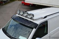 Roof Bar + Jumbo LED Spots + Clamps For VW Transporter T5 Caravelle 04-15 Light Bar