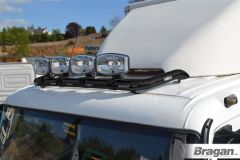Roof Light Bar - BLACK + Clamps + LEDs + Spots For Renault Midlum