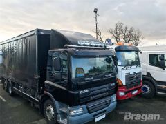 Roof Bar + LED + Spots + Amber Beacons + Air Horns + Clamps For DAF CF Low Cab Pre 2014 -BLACK