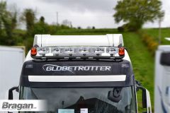 Roof Bar + LEDs + Spots + Amber Beacons + Air Horns + Clamps For Volvo FH Series 2&3 Globetrotter Standard - BLACK