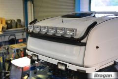 Roof Bar + Slim LEDs + Rectangle Spots For Scania 4 Series Topline Cab - BLACK