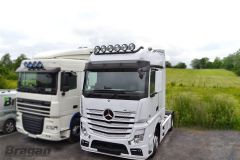 Roof Light Bar + Spots x6 For Mercedes Actros MP5 2019+ Big Space - BLACK