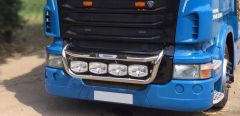 Grill Bar C + LED Jumbo Spots x4 + Side LEDs For Scania P G R Series Pre 2009