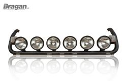 Roof Bar + LEDs x7 + Spots x6 + Beacons x2 For Scania PGR 6 Series 2009+ Topline -BLACK