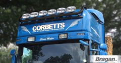 Roof Bar + LED Spots For Scania 4 Series Topline - BLACK