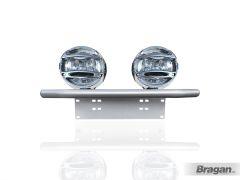 Number Plate Light Bar +  Chrome Lamps 2x For Volkswagen Amarok 2016+