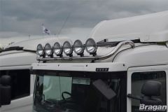 To Fit Scania 4 Series Standard Sleeper Cab Roof Light Bar + Jumbo LED Spots + Flush LEDs
