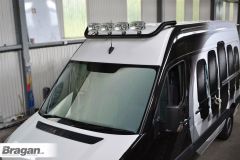 Roof Light Bar - BLACK + LED Spots For Volkswagen Crafter 2017+
