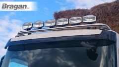 Roof Bar + Jumbo LED Spots for Volvo FH4 2013 - 2021 Low / Standard Sleeper Trucks LED
