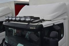 Roof Bar A + Jumbo LED Spots + Flush LEDs For Volvo FE 2006 - 2013 Trucks BLACK