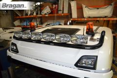 Roof Light Bar BLACK + LEDs + Jumbo LED Spots + Amber Beacon For Scania New Gen R&S 2017+ Normal Cab