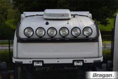 Roof Bar + Slim LEDs + Spots For Pre 2009 Scania PGR Series Topline - BLACK