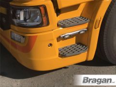 Side Step Bars + Amber LED Light For New Generation Scania RS Series 2017+ Truck