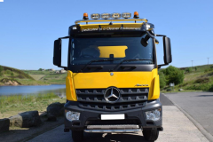 Roof Bar A + LEDs + Spots x4 + AirHorns + Amber Beacon + Clamps For Mercedes Arocs Low Cab