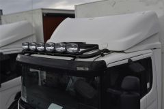 Roof Bar A + LEDs + Spots + Clear Beacons + Air Horns For Volvo FL 2006+ - BLACK