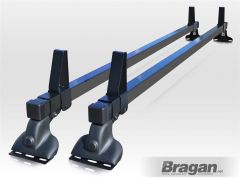 Roof Rack Bars 2 Bar System Steel + Load Stops For Renault Trafic 2002 - 2014