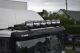 To Fit Scania 4 Series Standard Sleeper Cab Black Steel Roof Light Bar + Flush LEDs + Round Black Spots - BLACK