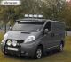 Roof Bar A+ Jumbo Spots x4 + LEDs For Vauxhall / Opel Movano 2010+ Front BLACK