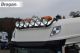 Roof Bar + LEDs x7 + Round Spots x6 For Mercedes Actros MP5 Big Space - BLACK