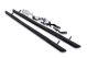 Black Stainless Steel Side Bars Tapered Ends 3" + 4 Step Pads For Citroen Berlingo 2019+
