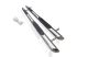 Chrome Stainless Steel Side Bars Tapered ends + 4 Step Pads + White LEDs For Citroen Berlingo 2019+